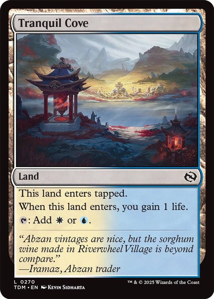2025 Magic: The Gathering: Tarkir: Dragonstorm (TDM) - Tranquil Cove (#270, Land)