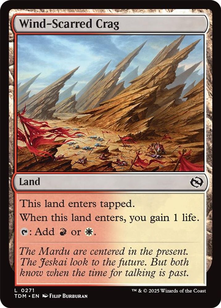 2025 Magic: The Gathering: Tarkir: Dragonstorm (TDM) - Wind Scarred Crag (#271, Land)