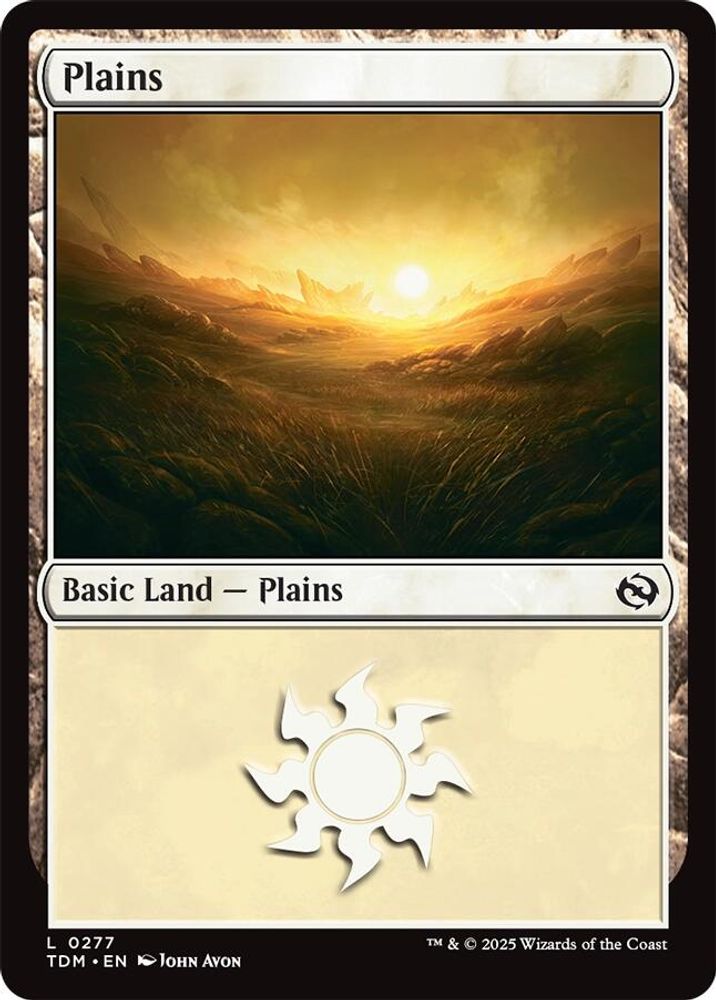 2025 Magic: The Gathering: Tarkir: Dragonstorm (TDM) - Plains 0277 (#277, Land) (Foil, Near Mint)