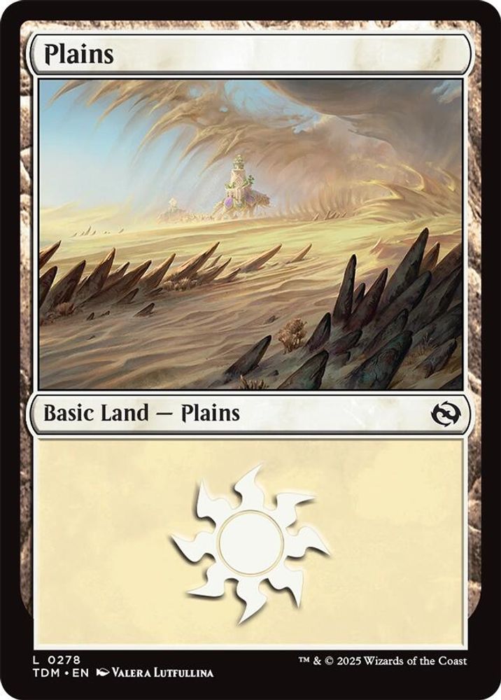 2025 Magic: The Gathering: Tarkir: Dragonstorm (TDM) - Plains 0278 (#278, Land) (, Near Mint)