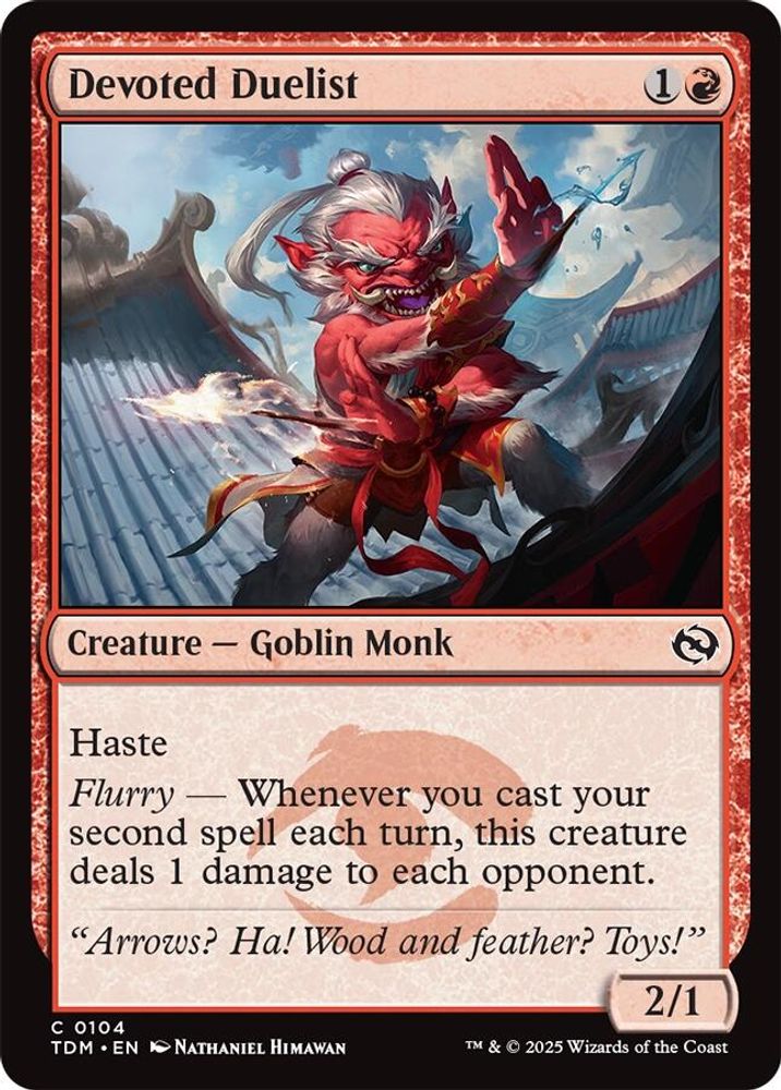 2025 Magic: The Gathering: Tarkir: Dragonstorm (TDM) - Devoted Duelist (#104, Common)