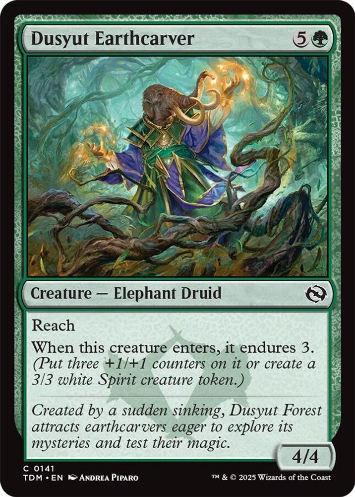 2025 Magic: The Gathering: Tarkir: Dragonstorm (TDM) - Dusyut Earthcarver (#141, Common)