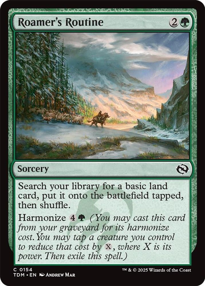 2025 Magic: The Gathering: Tarkir: Dragonstorm (TDM) - Roamers Routine (#154, Common) (, Near Mint)