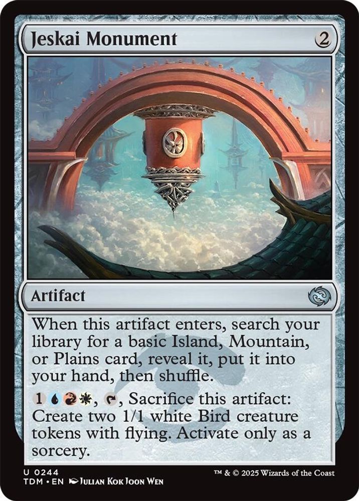 2025 Magic: The Gathering: Tarkir: Dragonstorm (TDM) - Jeskai Monument (#244, Uncommon)