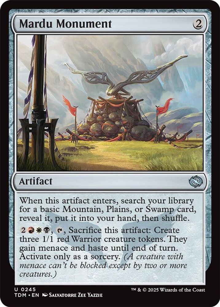 2025 Magic: The Gathering: Tarkir: Dragonstorm (TDM) - Mardu Monument (#245, Uncommon) (, Near Mint)