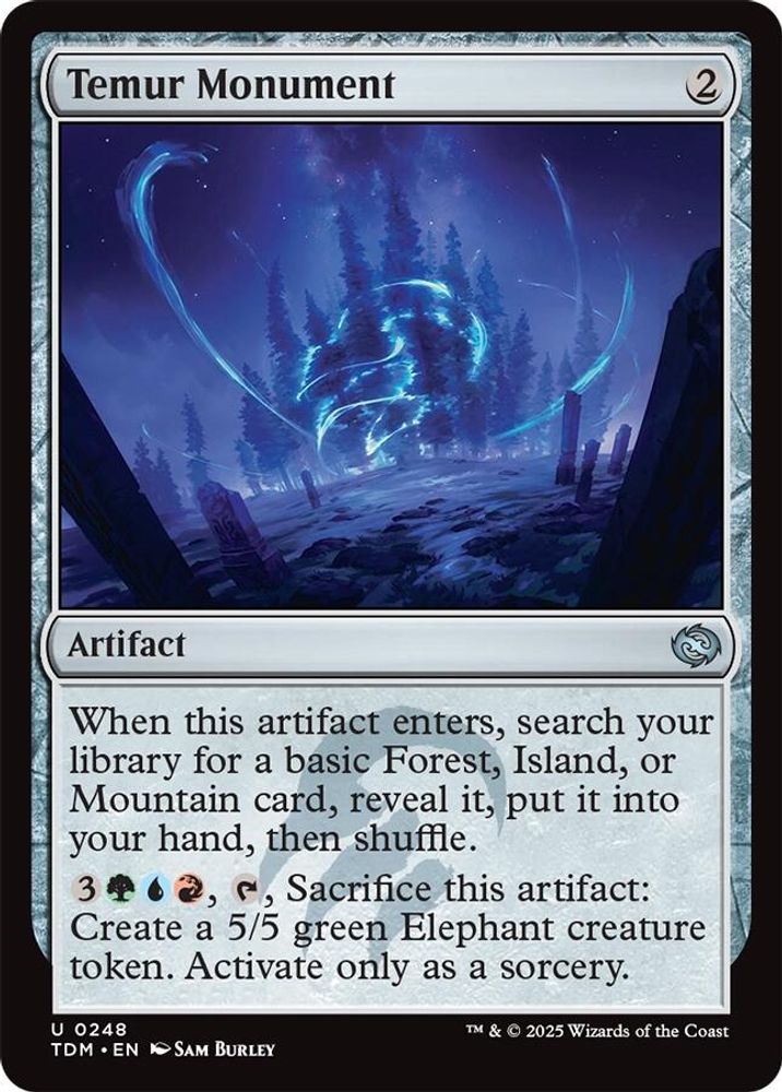 2025 Magic: The Gathering: Tarkir: Dragonstorm (TDM) - Temur Monument (#248, Uncommon) (, Near Mint)