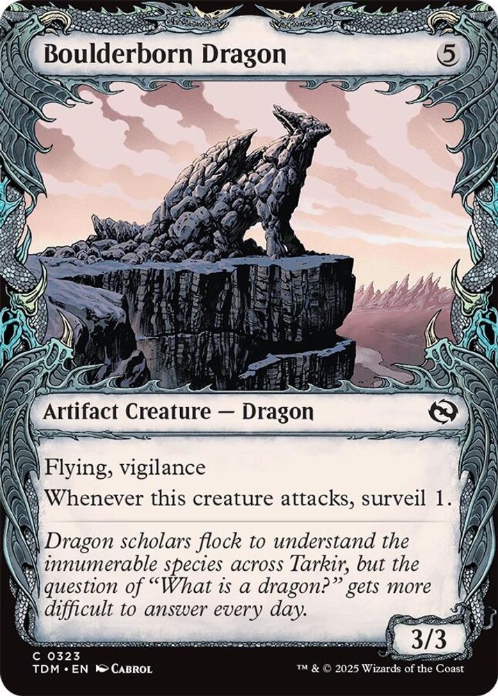 2025 Magic: The Gathering: Tarkir: Dragonstorm (TDM) - Boulderborn Dragon Showcase (#323, Common) (, Near Mint)