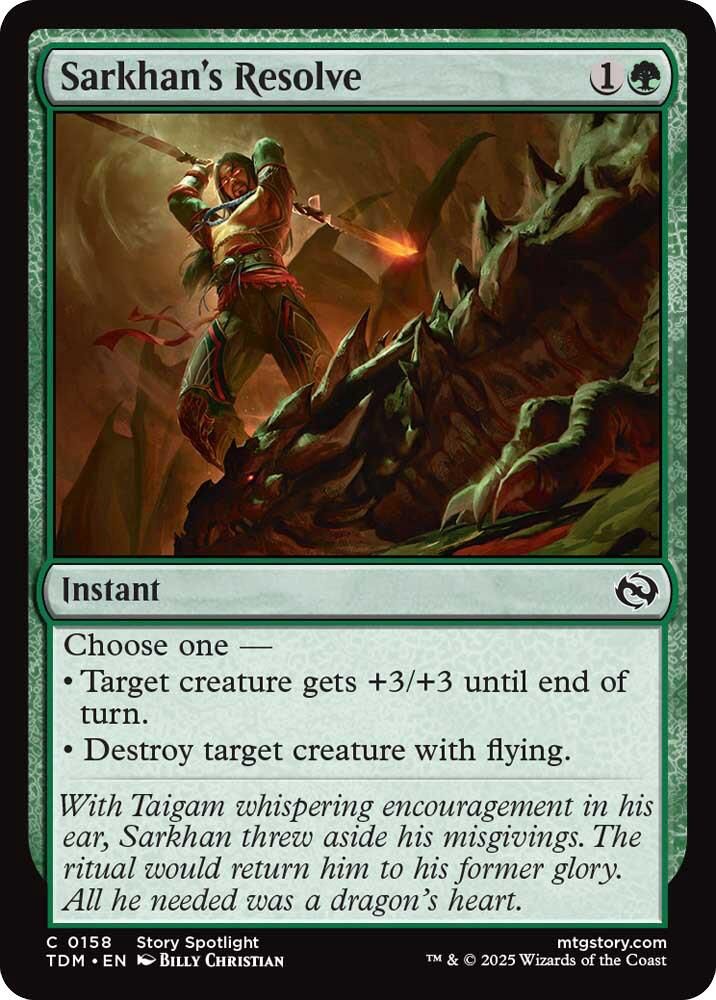 2025 Magic: The Gathering: Tarkir: Dragonstorm (TDM) - Sarkhans Resolve (#158, Common) (, Near Mint)