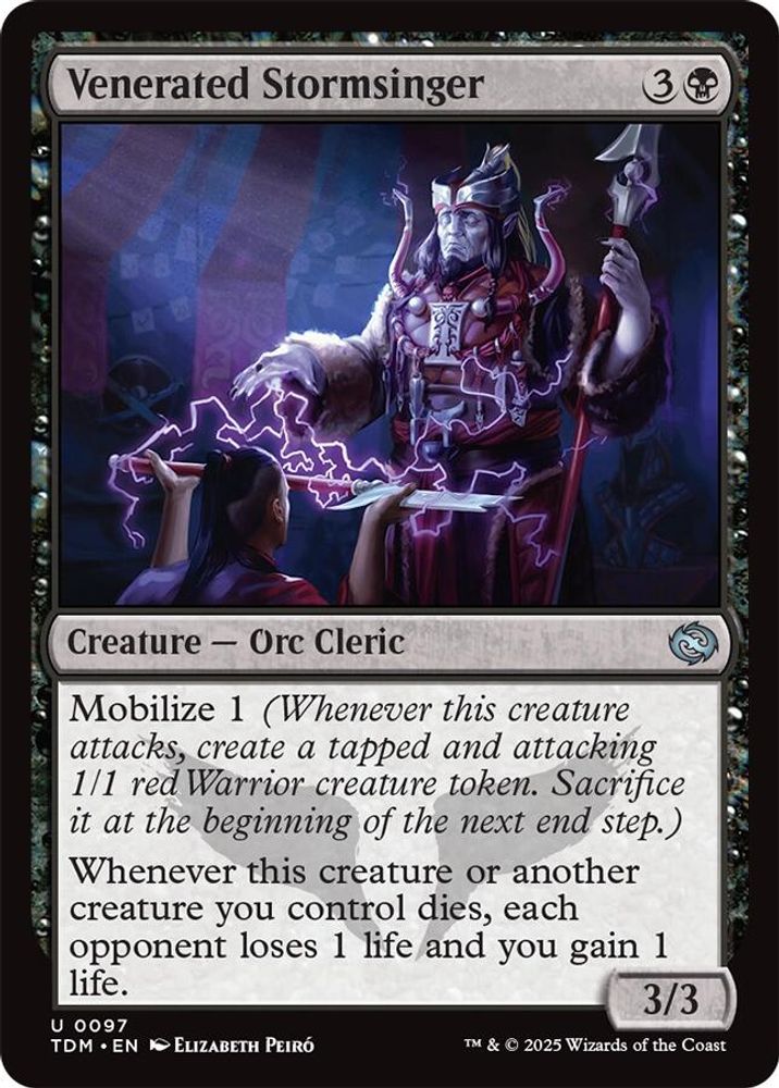 2025 Magic: The Gathering: Tarkir: Dragonstorm (TDM) - Venerated Stormsinger (#97, Uncommon) (, Near Mint)