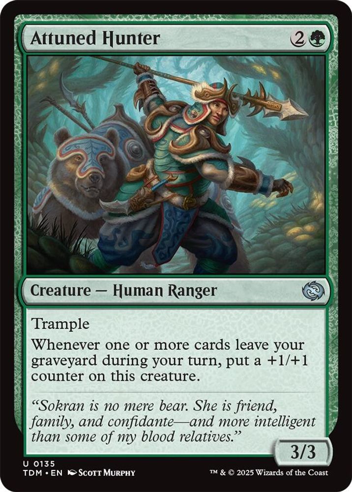 2025 Magic: The Gathering: Tarkir: Dragonstorm (TDM) - Attuned Hunter (#135, Uncommon) (, Near Mint)