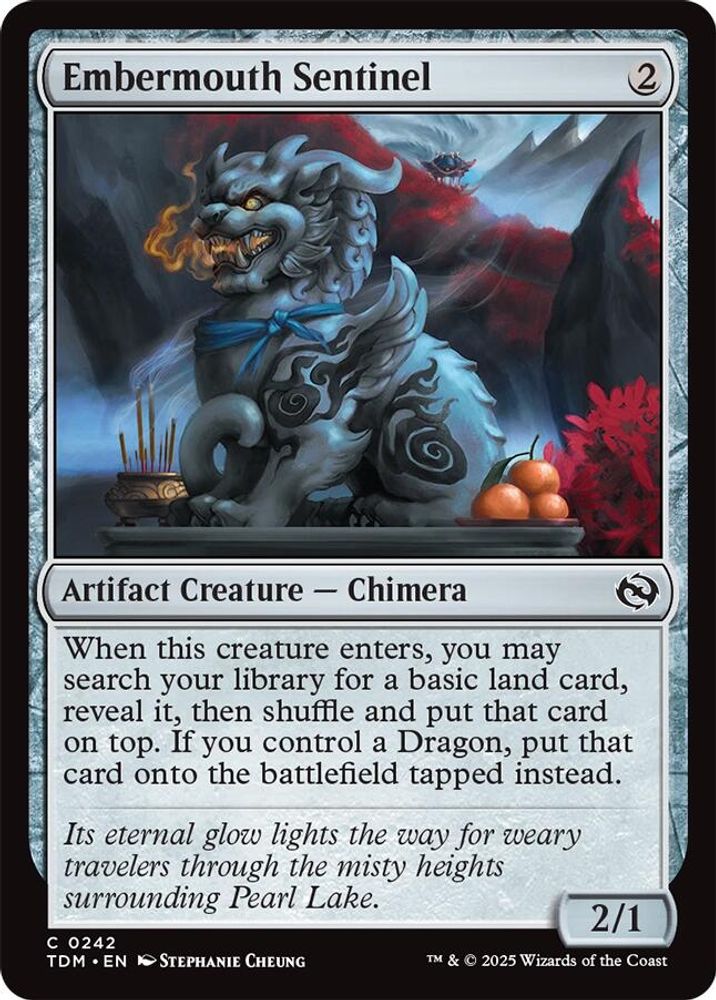 2025 Magic: The Gathering: Tarkir: Dragonstorm (TDM) - Embermouth Sentinel (#242, Common)