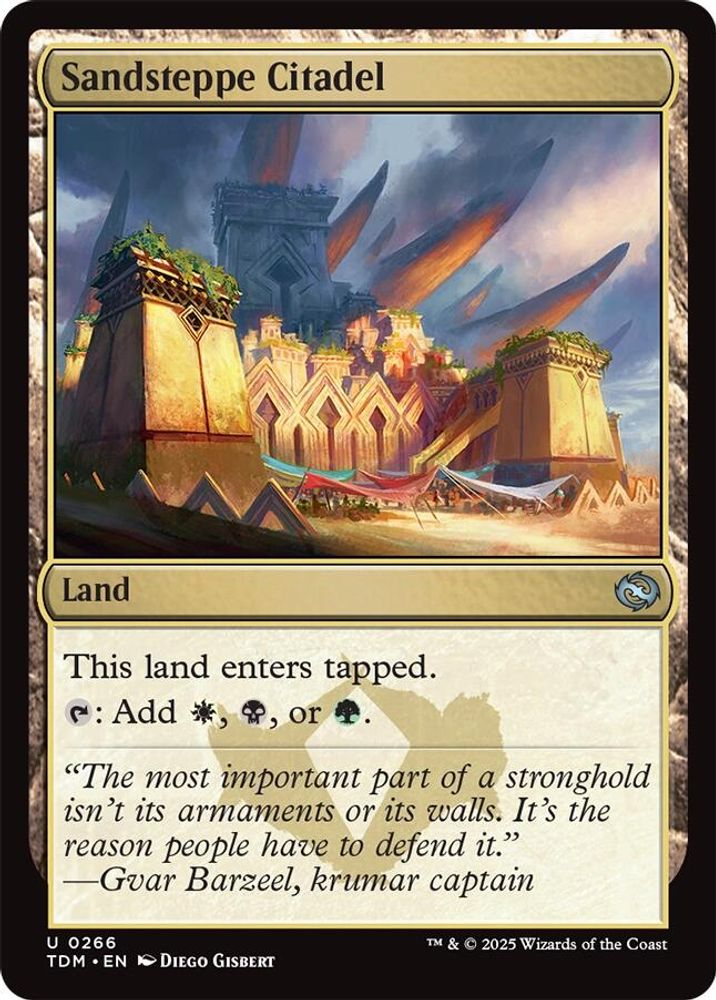 2025 Magic: The Gathering: Tarkir: Dragonstorm (TDM) - Sandsteppe Citadel (#266, Uncommon) (, Near Mint)