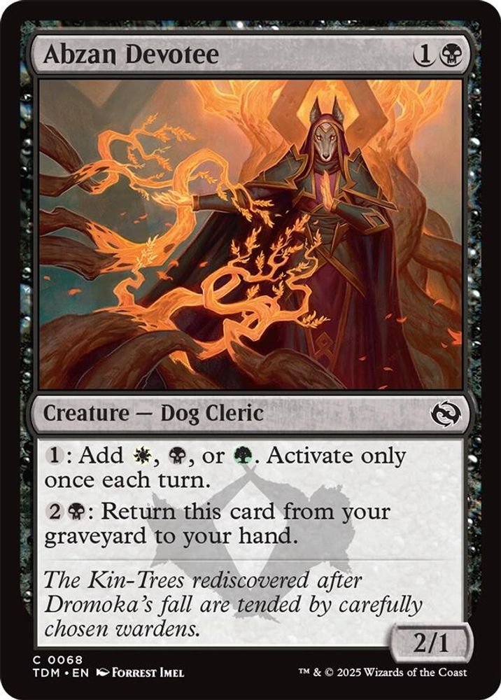 2025 Magic: The Gathering: Tarkir: Dragonstorm (TDM) - Abzan Devotee (#68, Common)
