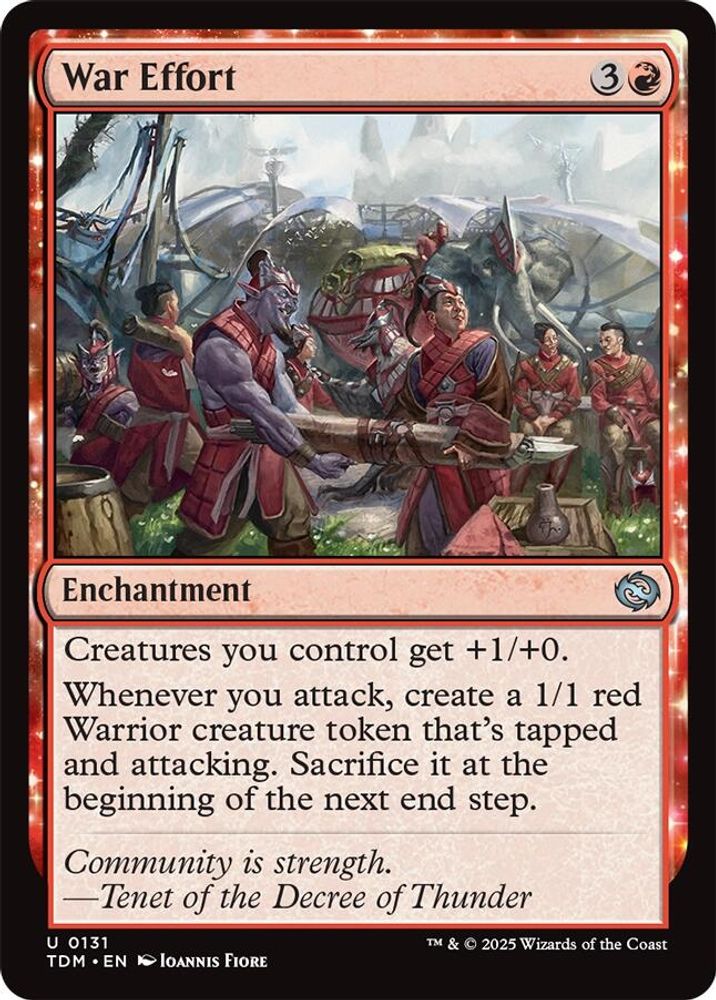 2025 Magic: The Gathering: Tarkir: Dragonstorm (TDM) - War Effort (#131, Uncommon) (, Near Mint)
