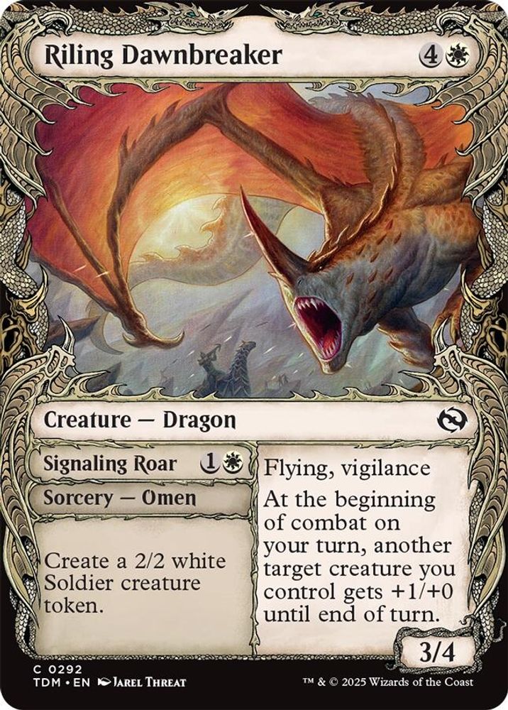 2025 Magic: The Gathering: Tarkir: Dragonstorm (TDM) - Riling Dawnbreaker Showcase (#292, Common) (, Near Mint)