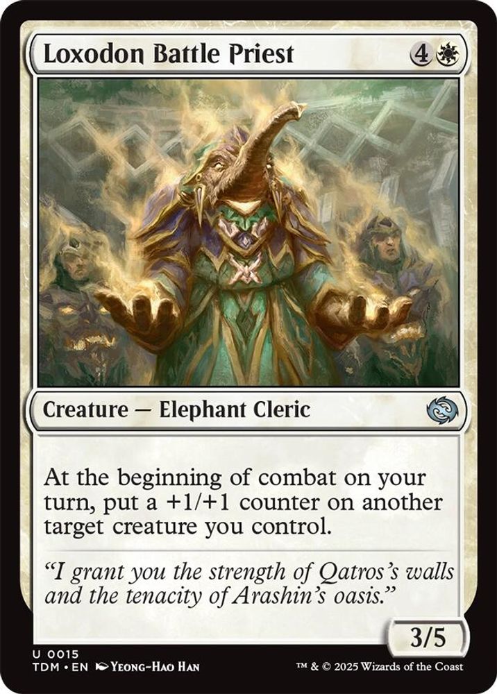 2025 Magic: The Gathering: Tarkir: Dragonstorm (TDM) - Loxodon Battle Priest (#15, Uncommon) (, Near Mint)