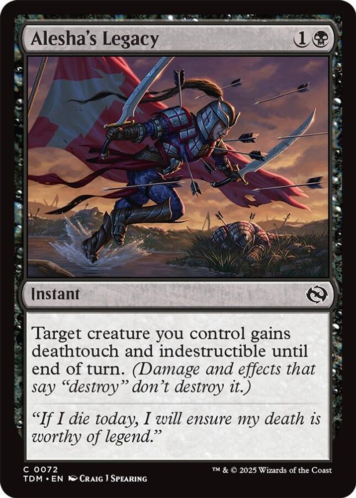 2025 Magic: The Gathering: Tarkir: Dragonstorm (TDM) - Aleshas Legacy (#72, Common) (, Near Mint)