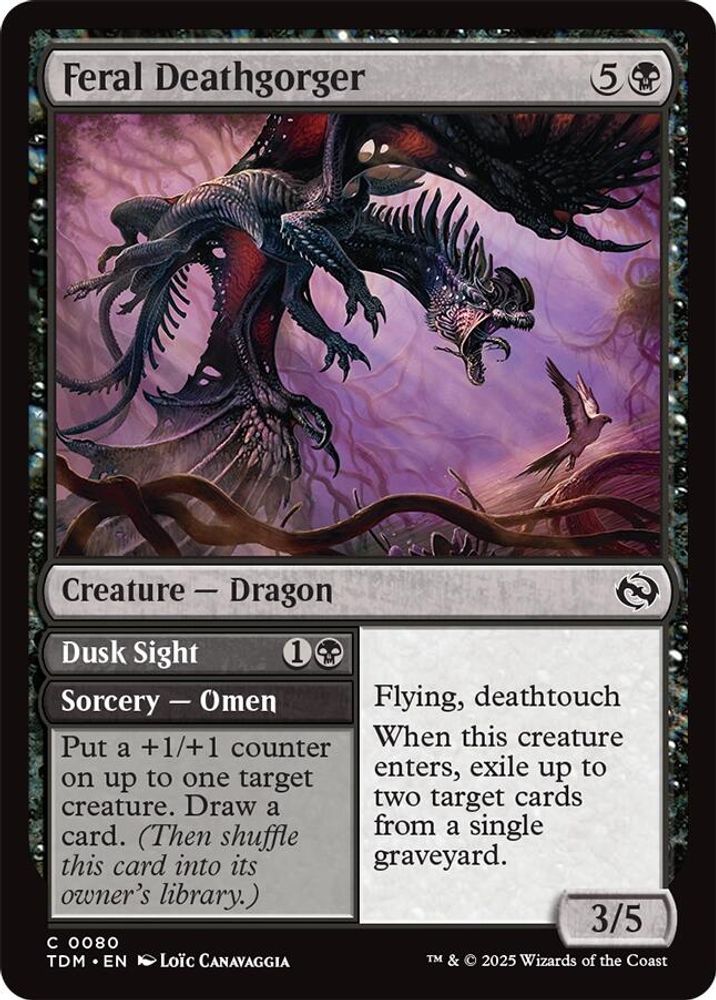 2025 Magic: The Gathering: Tarkir: Dragonstorm (TDM) - Feral Deathgorger (#80, Common)