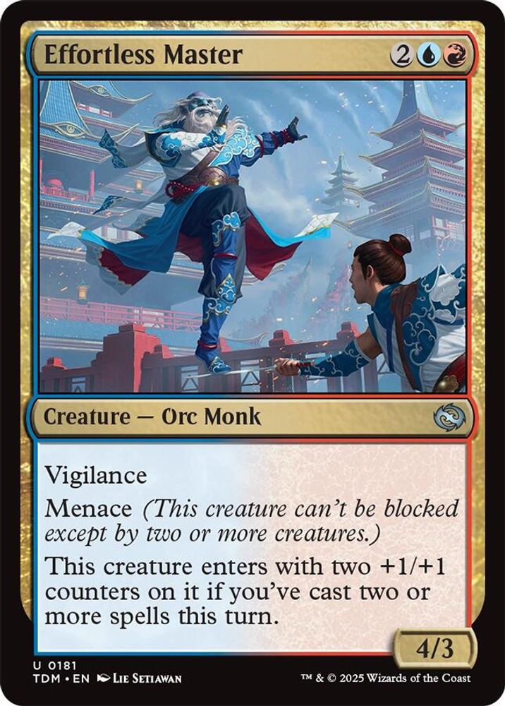 2025 Magic: The Gathering: Tarkir: Dragonstorm (TDM) - Effortless Master (#181, Uncommon)