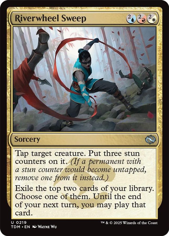 2025 Magic: The Gathering: Tarkir: Dragonstorm (TDM) - Riverwheel Sweep (#219, Uncommon) (, Near Mint)
