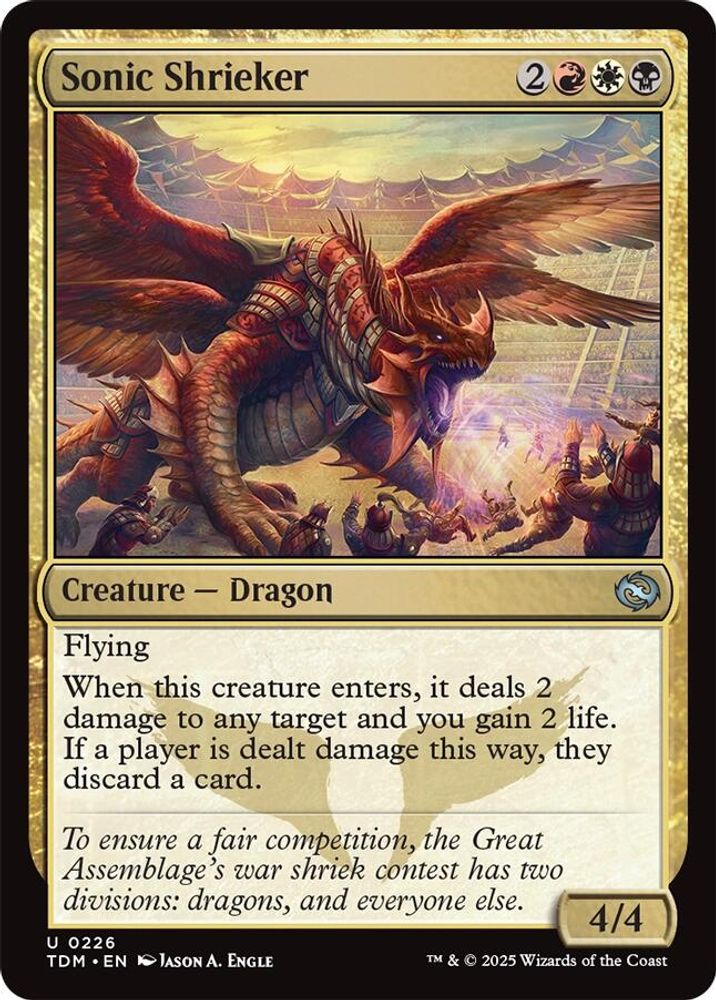 2025 Magic: The Gathering: Tarkir: Dragonstorm (TDM) - Sonic Shrieker (#226, Uncommon) (, Near Mint)