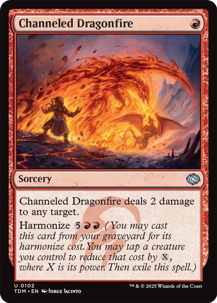 2025 Magic: The Gathering: Tarkir: Dragonstorm (TDM) - Channeled Dragonfire (#102, Uncommon) (, Near Mint)