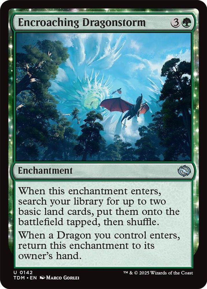 2025 Magic: The Gathering: Tarkir: Dragonstorm (TDM) - Encroaching Dragonstorm (#142, Uncommon)