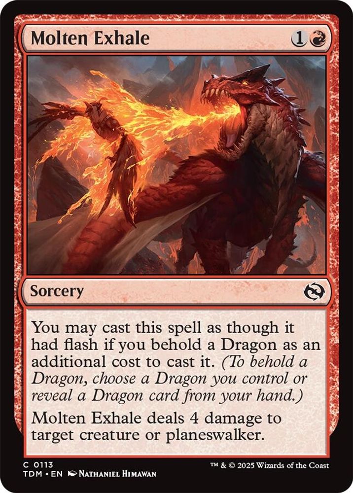 2025 Magic: The Gathering: Tarkir: Dragonstorm (TDM) - Molten Exhale (#113, Common)