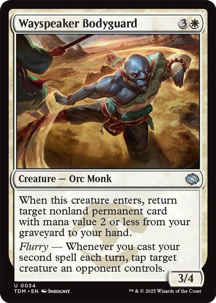 2025 Magic: The Gathering: Tarkir: Dragonstorm (TDM) - Wayspeaker Bodyguard (#34, Uncommon) (, Near Mint)