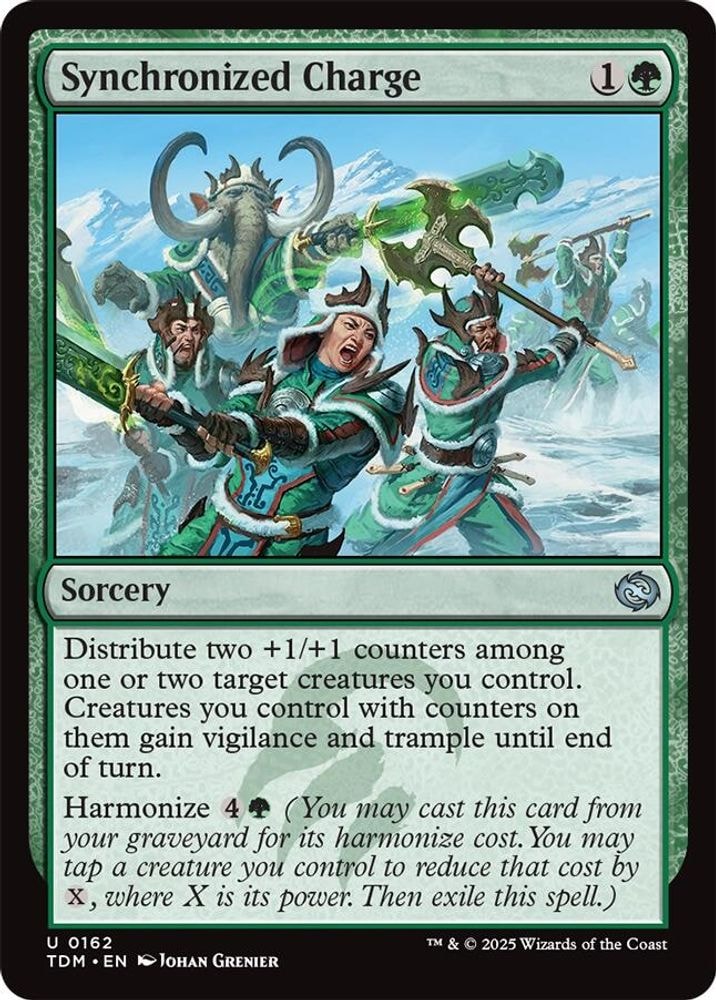 2025 Magic: The Gathering: Tarkir: Dragonstorm (TDM) - Synchronized Charge (#162, Uncommon)