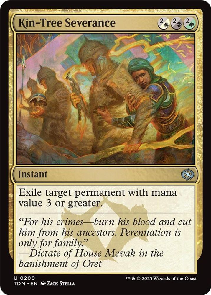 2025 Magic: The Gathering: Tarkir: Dragonstorm (TDM) - Kin Tree Severance (#200, Uncommon)