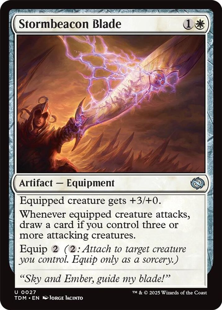 2025 Magic: The Gathering: Tarkir: Dragonstorm (TDM) - Stormbeacon Blade (#27, Uncommon) (, Near Mint)