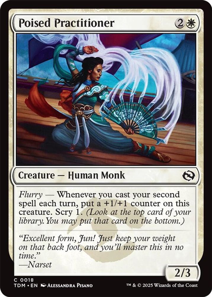 2025 Magic: The Gathering: Tarkir: Dragonstorm (TDM) - Poised Practitioner (#18, Common)