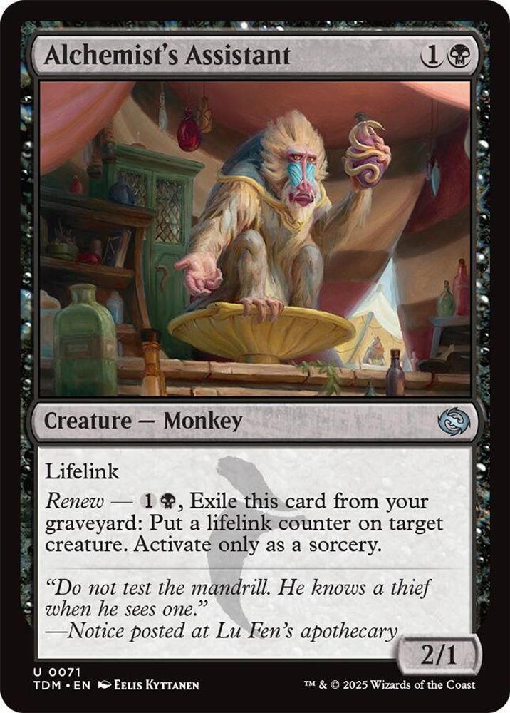 2025 Magic: The Gathering: Tarkir: Dragonstorm (TDM) - Alchemists Assistant (#71, Uncommon)