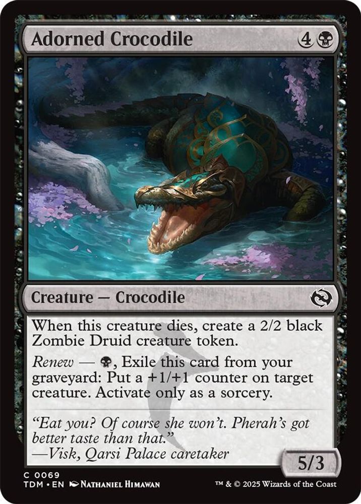 2025 Magic: The Gathering: Tarkir: Dragonstorm (TDM) - Adorned Crocodile (#69, Common) (, Near Mint)