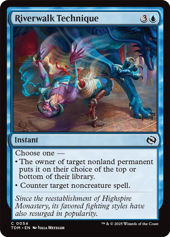 2025 Magic: The Gathering: Tarkir: Dragonstorm (TDM) - Riverwalk Technique (#54, Common) (, Near Mint)