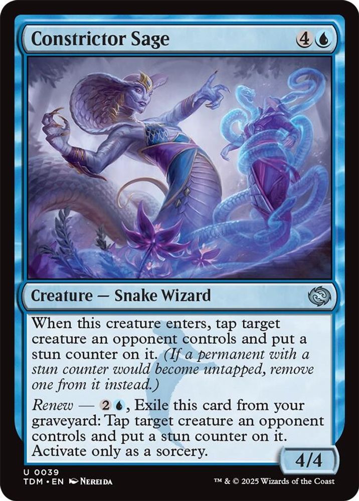 2025 Magic: The Gathering: Tarkir: Dragonstorm (TDM) - Constrictor Sage (#39, Uncommon)