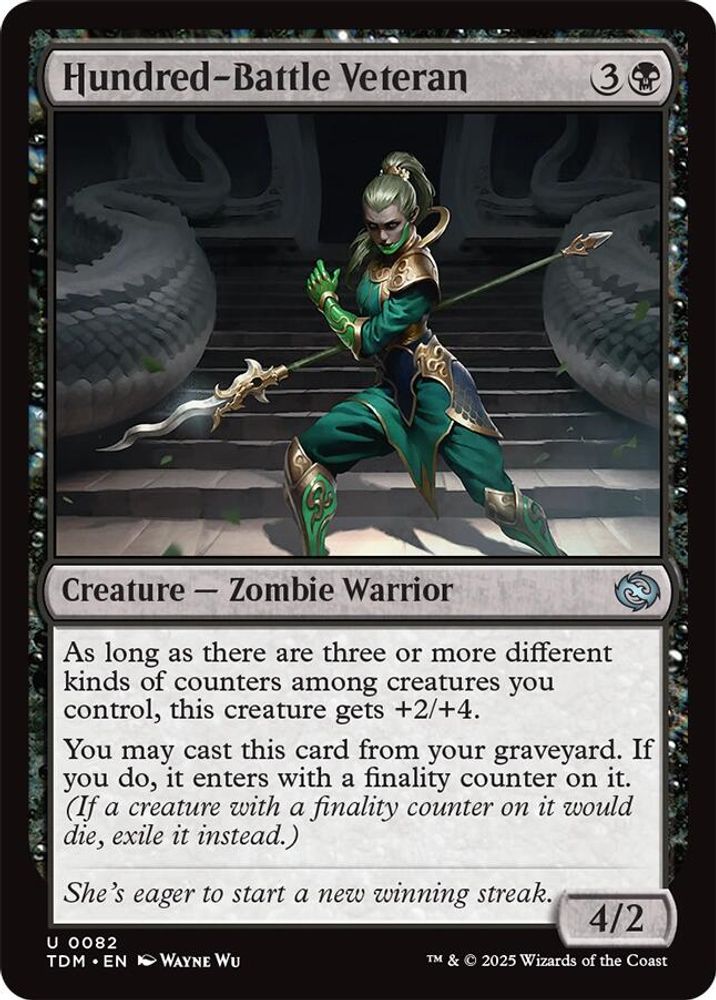 2025 Magic: The Gathering: Tarkir: Dragonstorm (TDM) - Hundred Battle Veteran (#82, Uncommon)