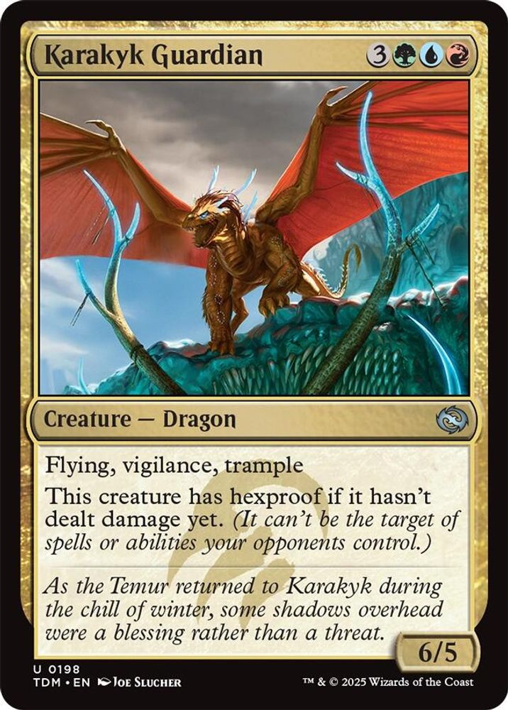 2025 Magic: The Gathering: Tarkir: Dragonstorm (TDM) - Karakyk Guardian (#198, Uncommon) (, Near Mint)