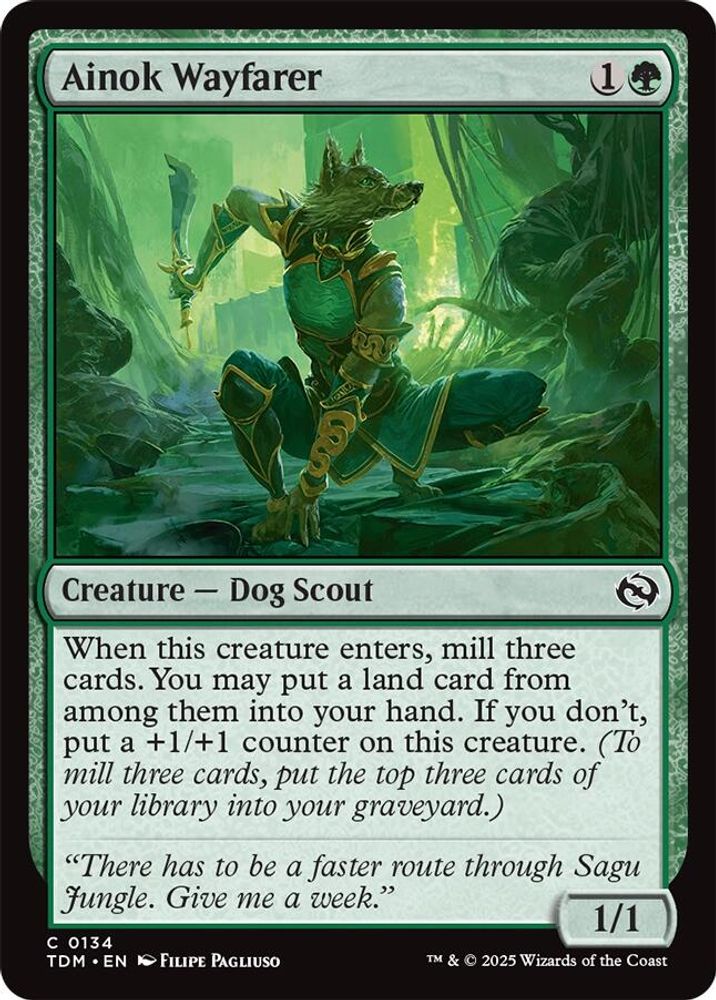 2025 Magic: The Gathering: Tarkir: Dragonstorm (TDM) - Ainok Wayfarer (#134, Common)