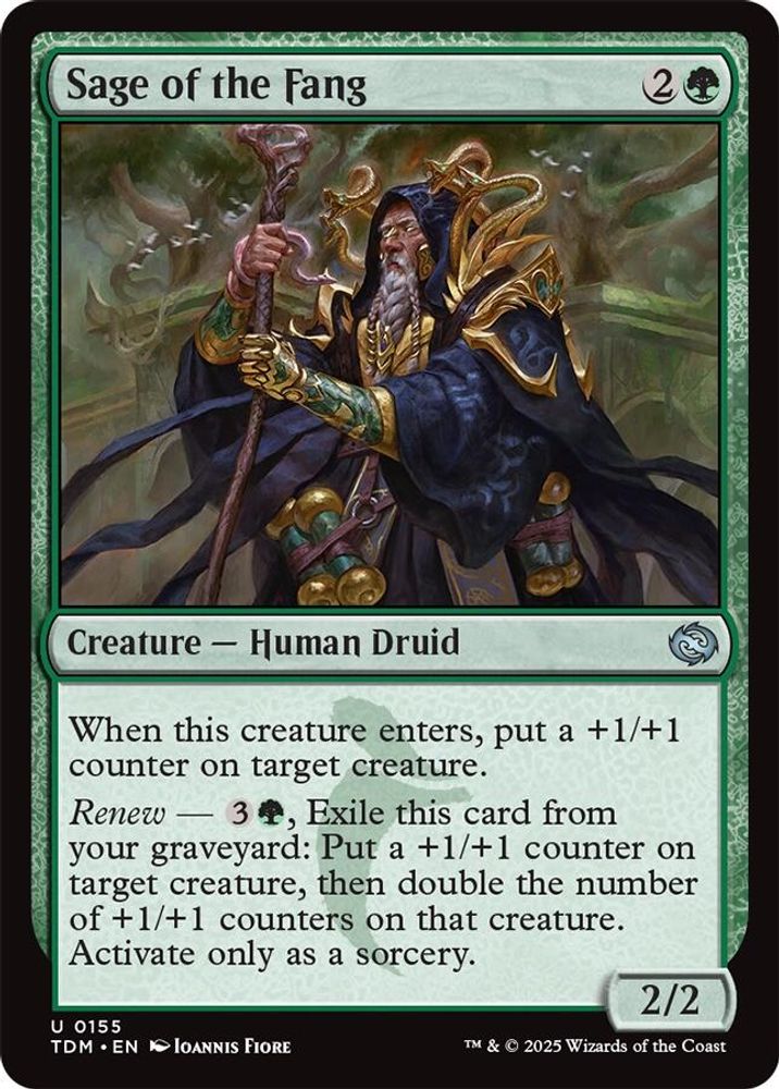 2025 Magic: The Gathering: Tarkir: Dragonstorm (TDM) - Sage of the Fang (#155, Uncommon)