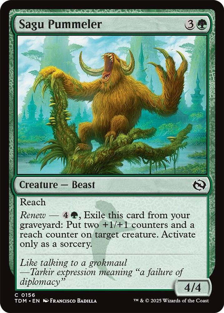 2025 Magic: The Gathering: Tarkir: Dragonstorm (TDM) - Sagu Pummeler (#156, Common)