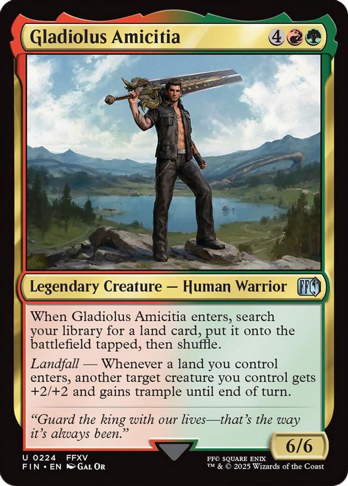 2025 Magic: The Gathering: FINAL FANTASY (FIN) - Gladiolus Amicitia (#224, Uncommon) (Foil, Near Mint)