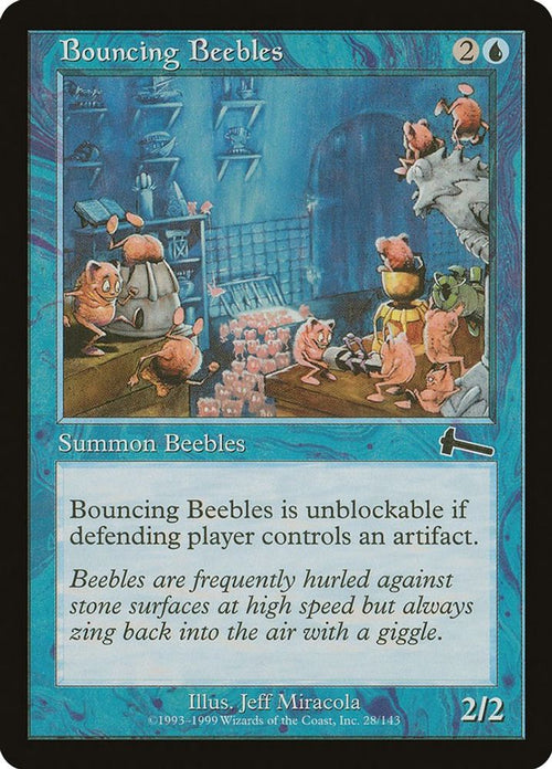 1999 Magic: The Gathering: Urza's Legacy (ULG) - Bouncing Beebles (#28, Common) (, Near Mint)