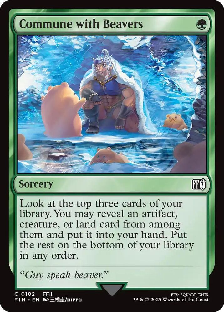 2025 Magic: The Gathering: FINAL FANTASY (FIN) - Commune with Beavers (#182, Common) (, Near Mint)