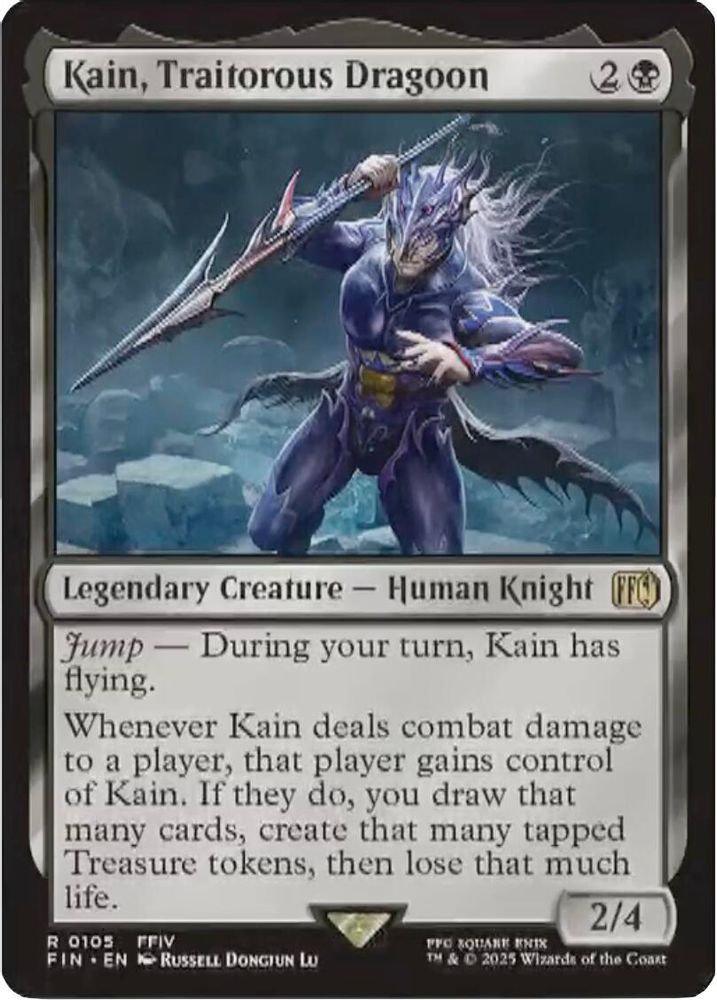 2025 Magic: The Gathering: FINAL FANTASY (FIN) - Kain Traitorous Dragoon (#105, Rare) (, Near Mint)