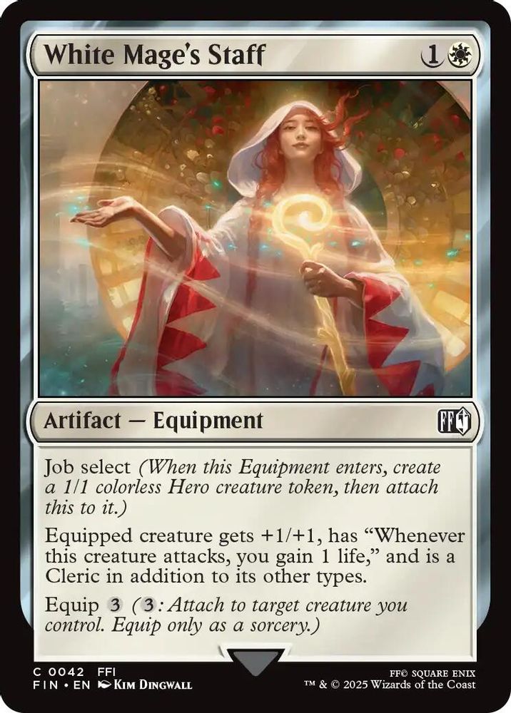 2025 Magic: The Gathering: FINAL FANTASY (FIN) - White Mages Staff (#42, Common) (, Near Mint)