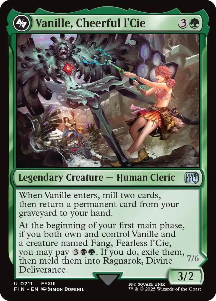 2025 Magic: The Gathering: FINAL FANTASY (FIN) - Vanille Cheerful lCie (#211, Uncommon)
