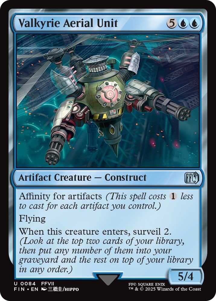 2025 Magic: The Gathering: FINAL FANTASY (FIN) - Valkyrie Aerial Unit (#84, Uncommon)