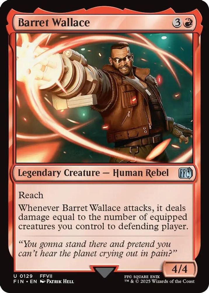 2025 Magic: The Gathering: FINAL FANTASY (FIN) - Barret Wallace (#129, Uncommon) (, Near Mint)